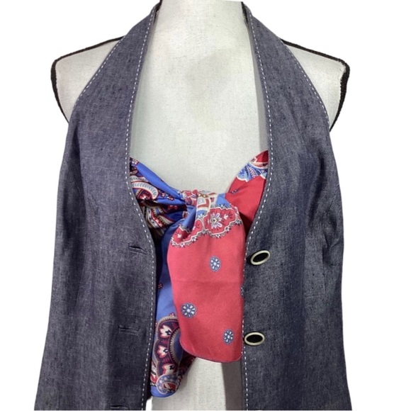 WORTH Paisley Boho Button Down Vest Size 10 - Picture 3 of 7